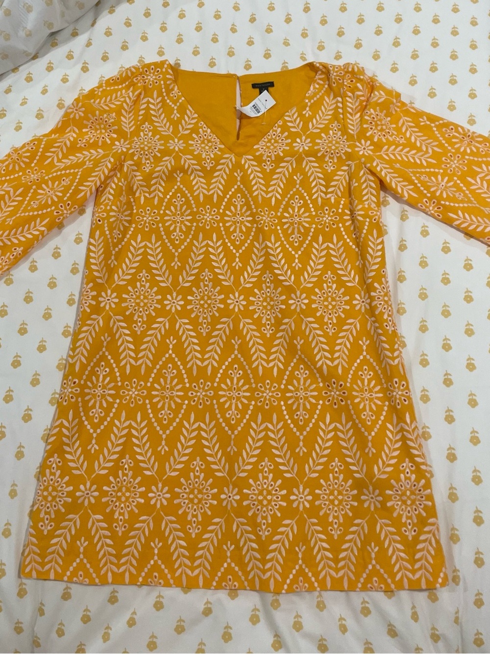 Ann Taylor Yellow Floral Print Tunic Dress